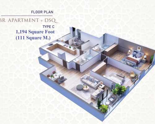 2 bedroom apartment floor plan